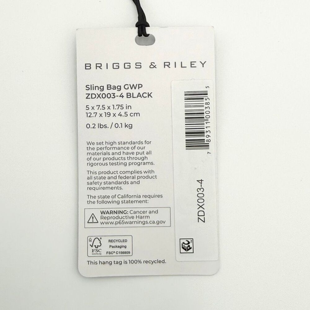 Briggs & Riley Holiday Small Sling Bag - Black - Picture 6 of 6